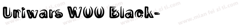 Uniwars W00 Black字体转换